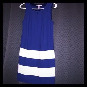 Blue and white casual dress